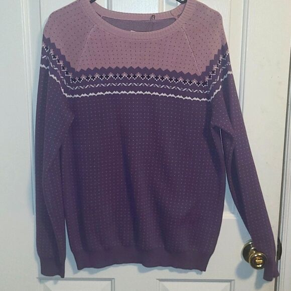 Dark purple 70s style neck swearter ONE OF A KIND FROM THE SAMPLE LINE 💜 - Picture 1 of 4